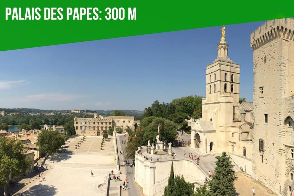 La Loge De L'horloge - 1 Min Palais Des Papes - Ac Clim - Wifi - Hypercentre - Vue Sur Le Carrousel *
